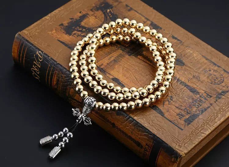 image-Stainless Steel Bead Whip Necklace Self-Defense Bracelet
