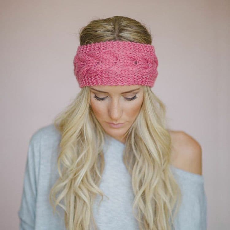 image-Women's Knitted Headband Crochet Twist Yarn Hair Band 24 Colors