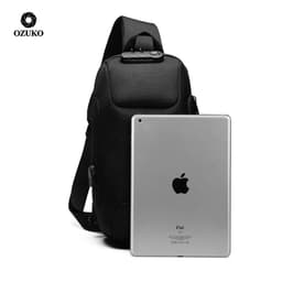 image-OZUKO USB Anti-Theft Waterproof Oxford Cloth Chest Bag for Men