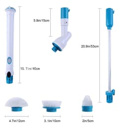 image-Electric Spin Scrubber Cordless with Extension Handle & Brushes