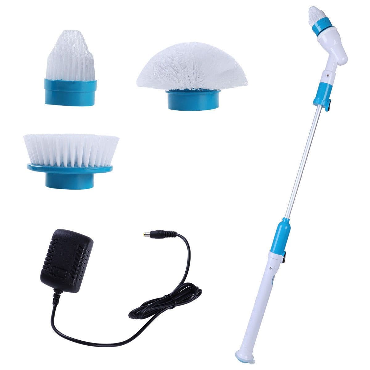 image-Electric Spin Scrubber Cordless with Extension Handle & Brushes