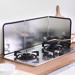 image-Kitchen Oil Splash Guard Baffle - Galvanized Sheet Stove Shield