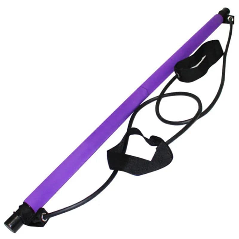 image-Pilates Bar with Resistance Bands for Yoga Fitness Training