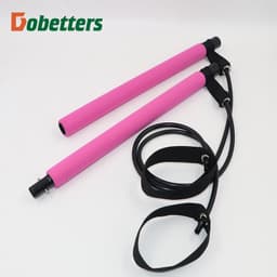 image-Pilates Bar with Resistance Bands for Yoga Fitness Training