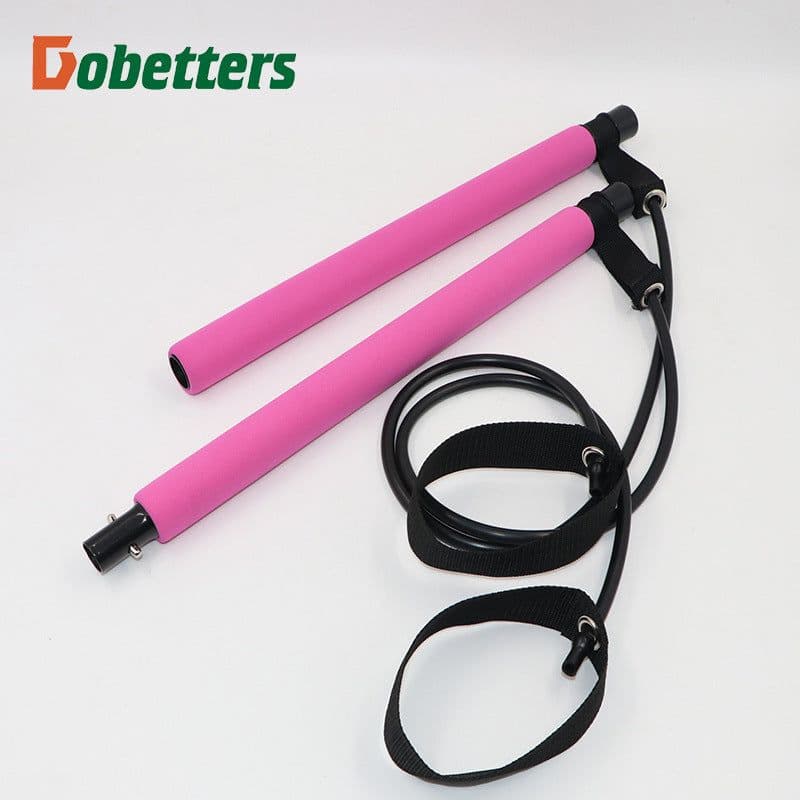 image-Pilates Bar with Resistance Bands for Yoga Fitness Training