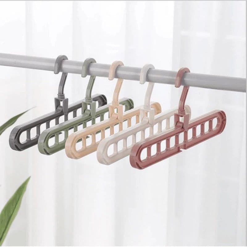 image-Rotating 9-Hole Space Saving Clothes Hanger Organizer