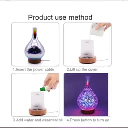 image-Creative 3D Glass Firework Humidifier with LED Light & Aroma