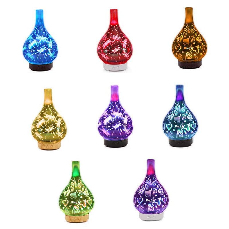 image-Creative 3D Glass Firework Humidifier with LED Light & Aroma