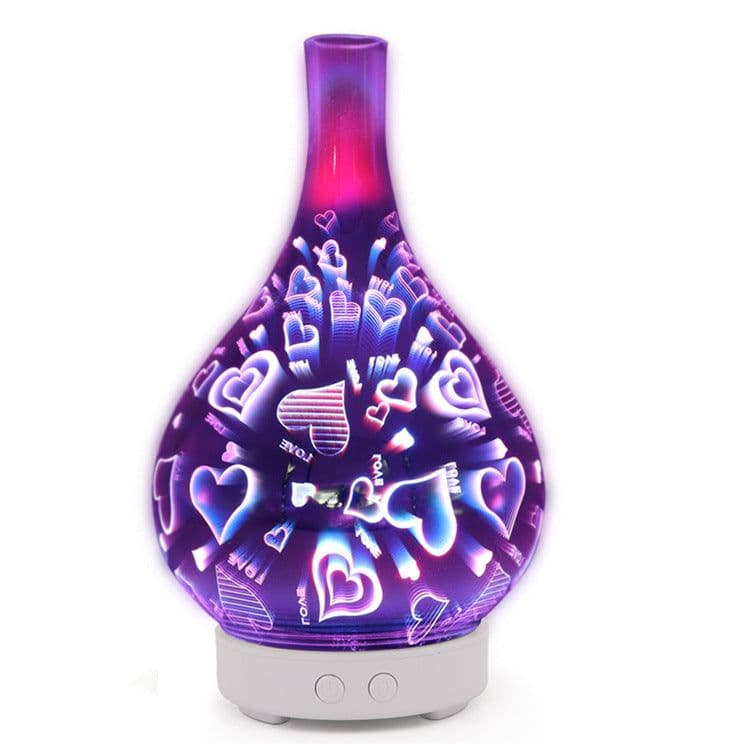 image-Creative 3D Glass Firework Humidifier with LED Light & Aroma