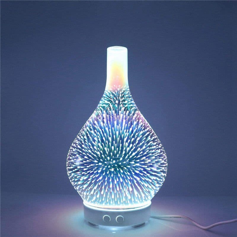image-Creative 3D Glass Firework Humidifier with LED Light & Aroma