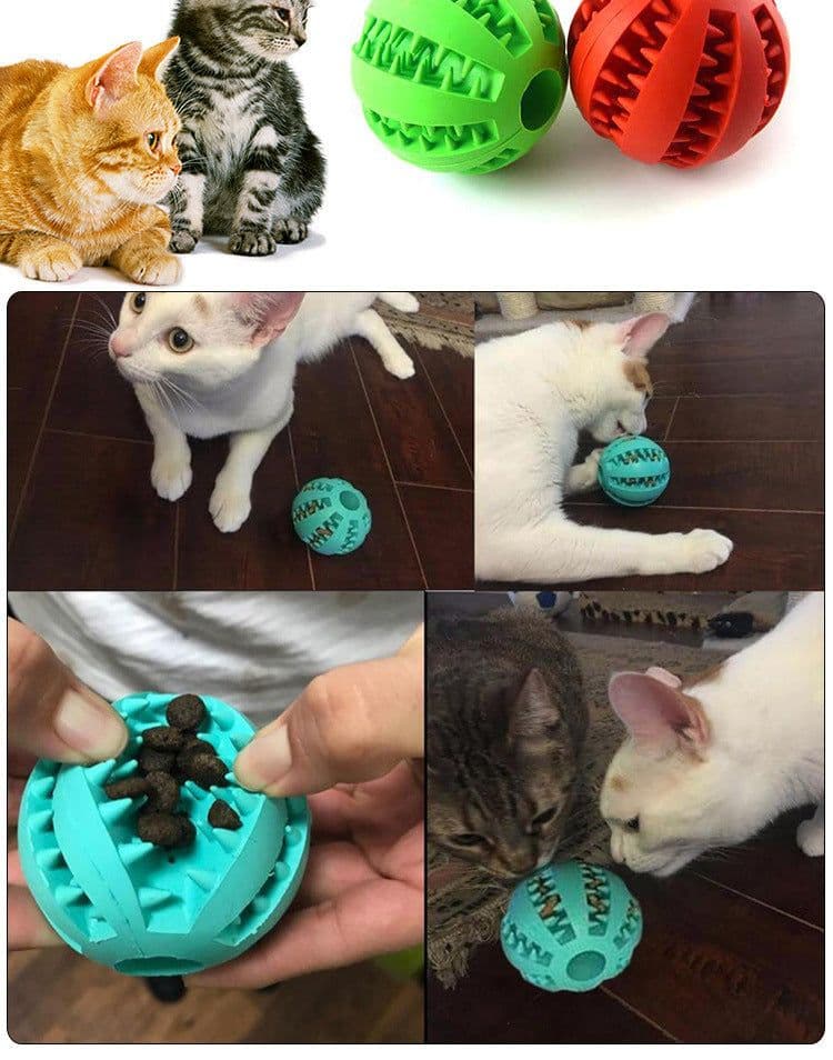 image-Dog Toy Ball Elastic Rubber Bite Toy 5cm 7cm