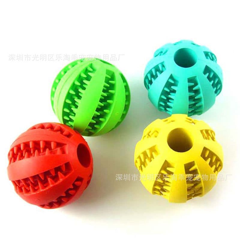 image-Dog Toy Ball Elastic Rubber Bite Toy 5cm 7cm
