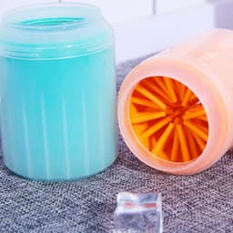 image-Pet Foot Wash Cup Dog Paw Cleaner PP Material Blue Green Orange