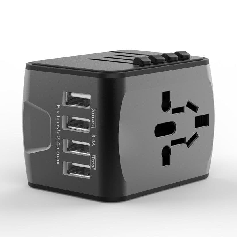 image-Travel Charger 4-Port USB Charging Stand Multi-Plug Adapter BMAX