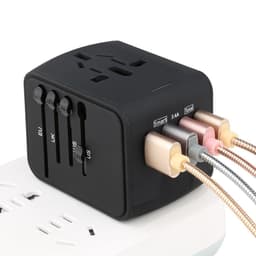 image-Travel Charger 4-Port USB Charging Stand Multi-Plug Adapter BMAX