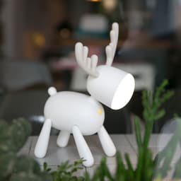 image-LED USB Rechargeable Elk Deer Night Light with Timer