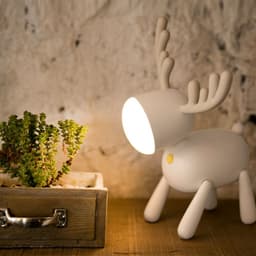 image-LED USB Rechargeable Elk Deer Night Light with Timer