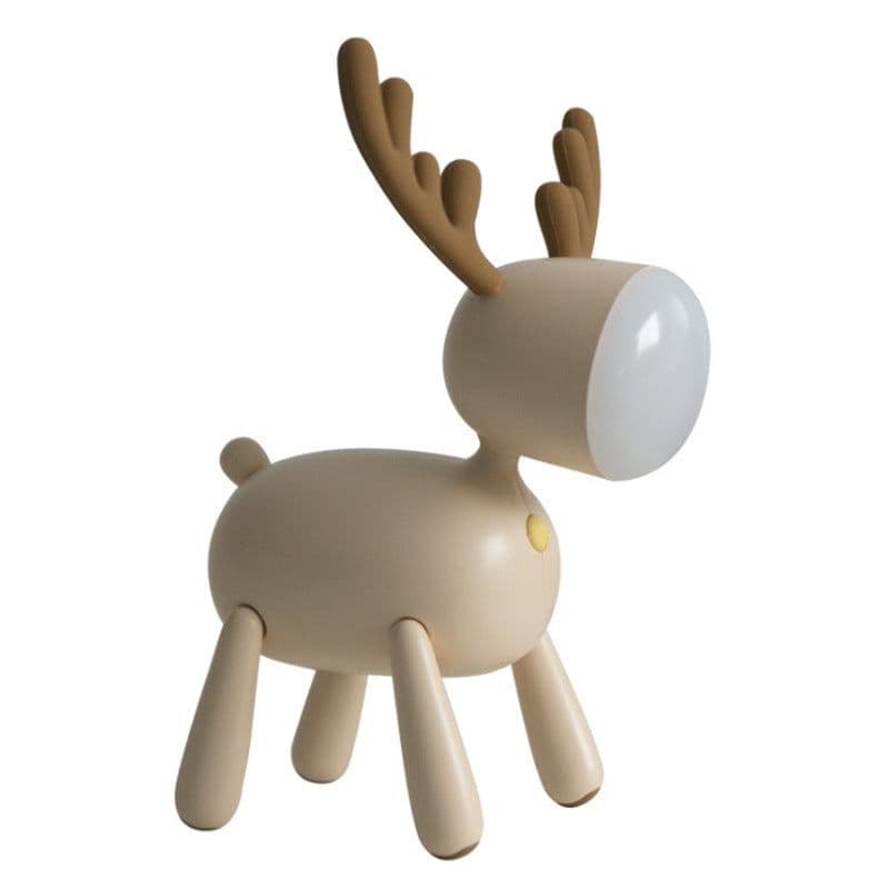 image-LED USB Rechargeable Elk Deer Night Light with Timer
