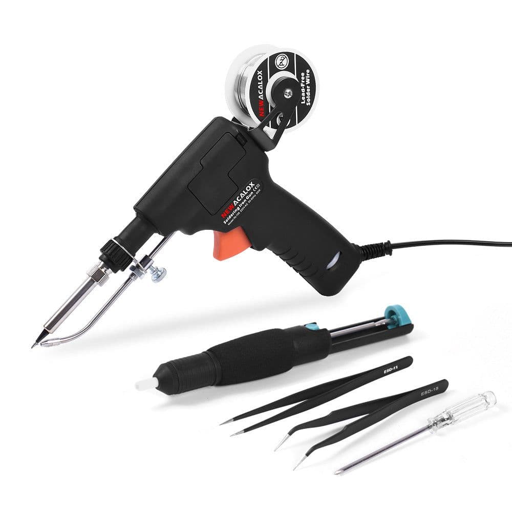 image-60W Automatic Tin Feeding Soldering Gun Iron Set with Thermostat