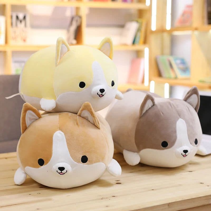 image-Cute Corgi Plush Toy Stuffed Animal Pillow Gift for Kids