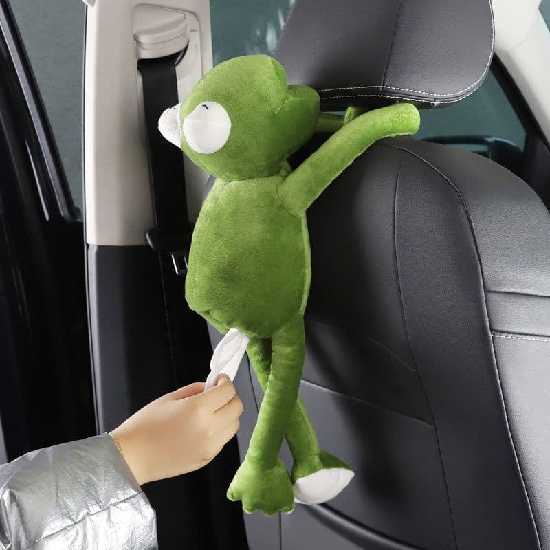 image-Pipihou Plush Car Tissue Box Cover Yoyo Rabbit Hanging Drawer