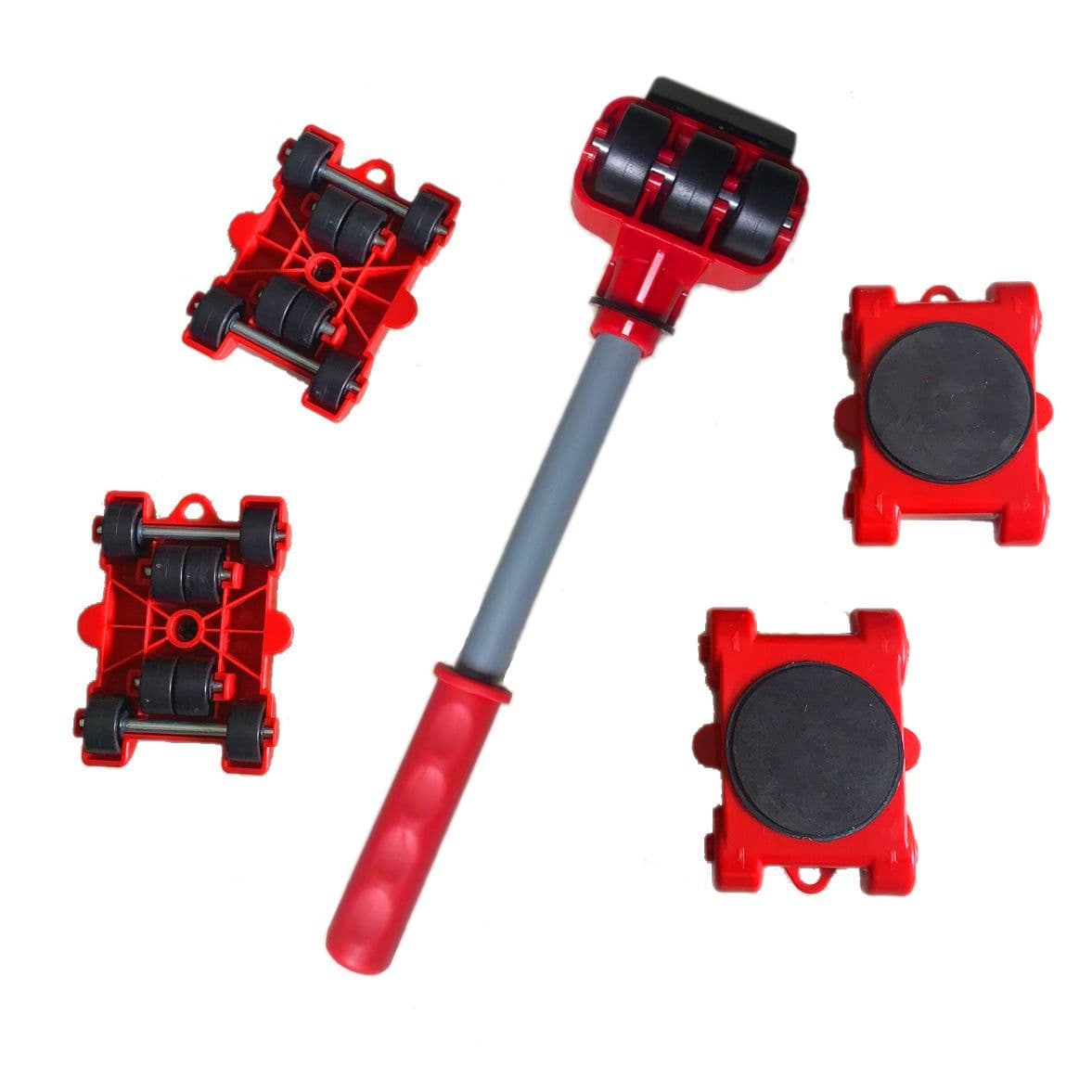 image-Furniture Mover Dolly Set 5PCS Heavy Duty Transport Rollers