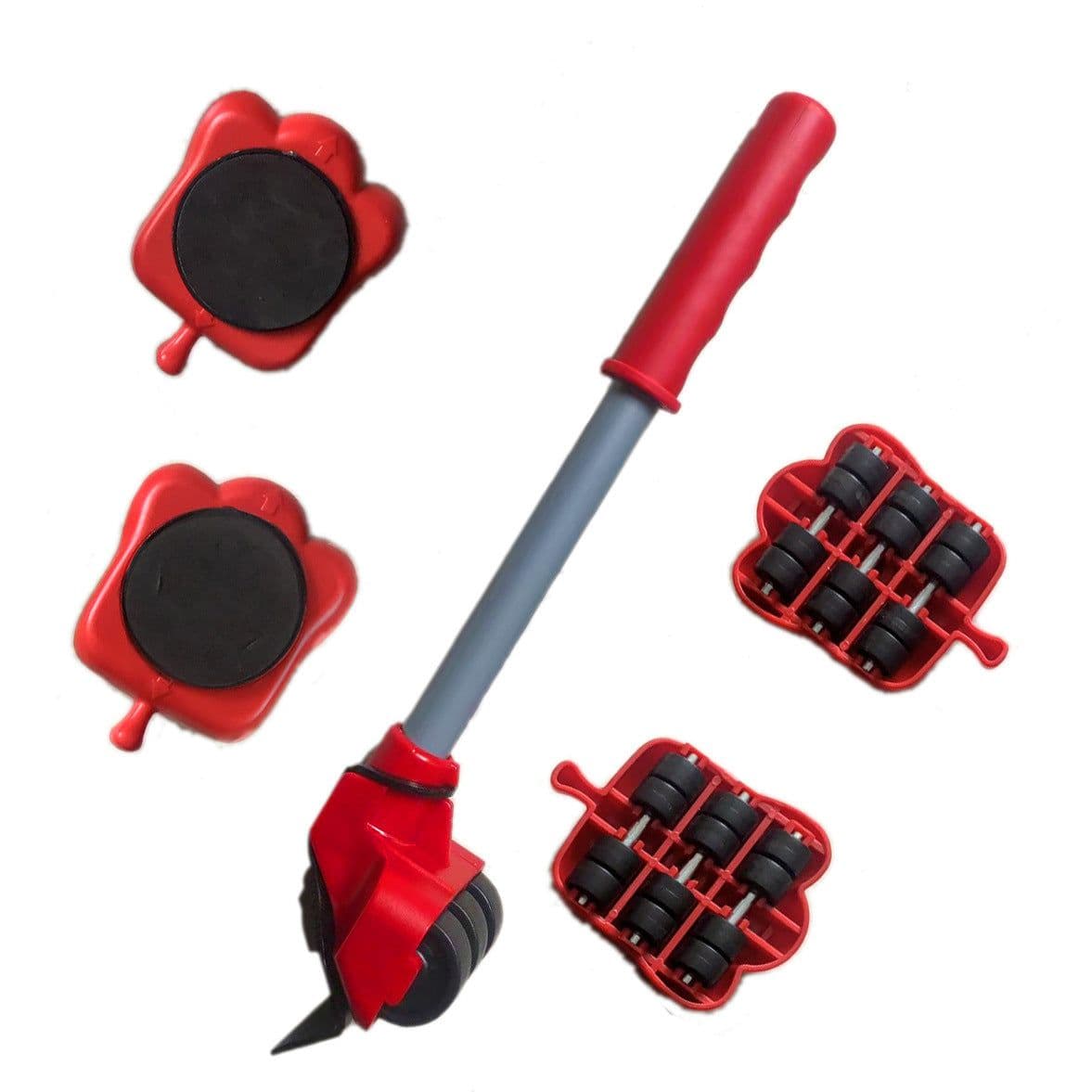 image-Furniture Mover Dolly Set 5PCS Heavy Duty Transport Rollers