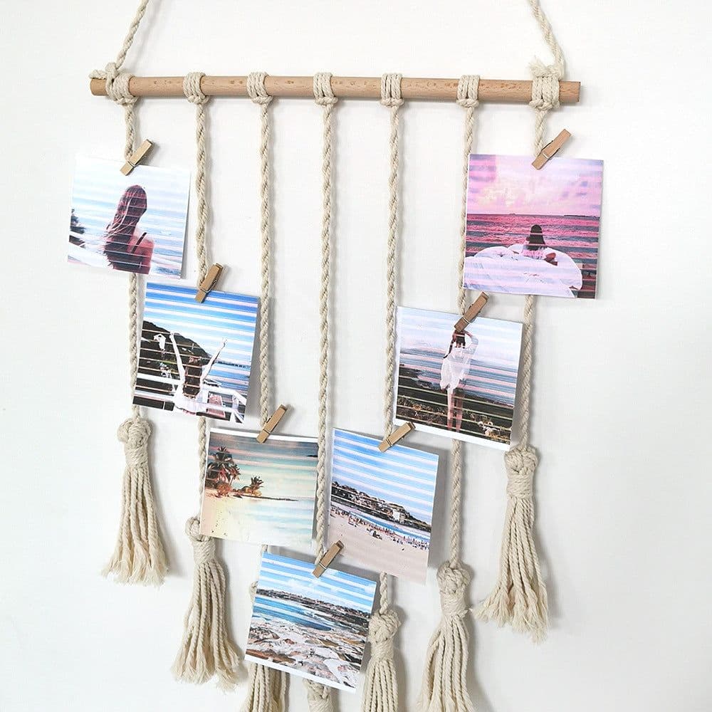 image-Bohemian Tapestry Wall Hanging Hand Woven Cotton Tassel 40x65cm