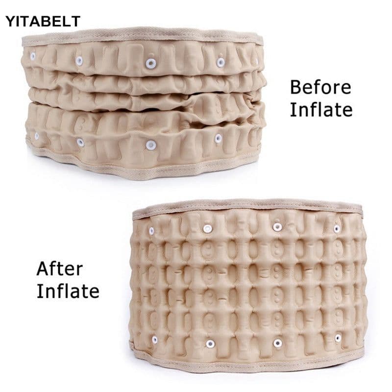 image-Inflatable Lumbar Traction Belt Air Decompression Back Massager