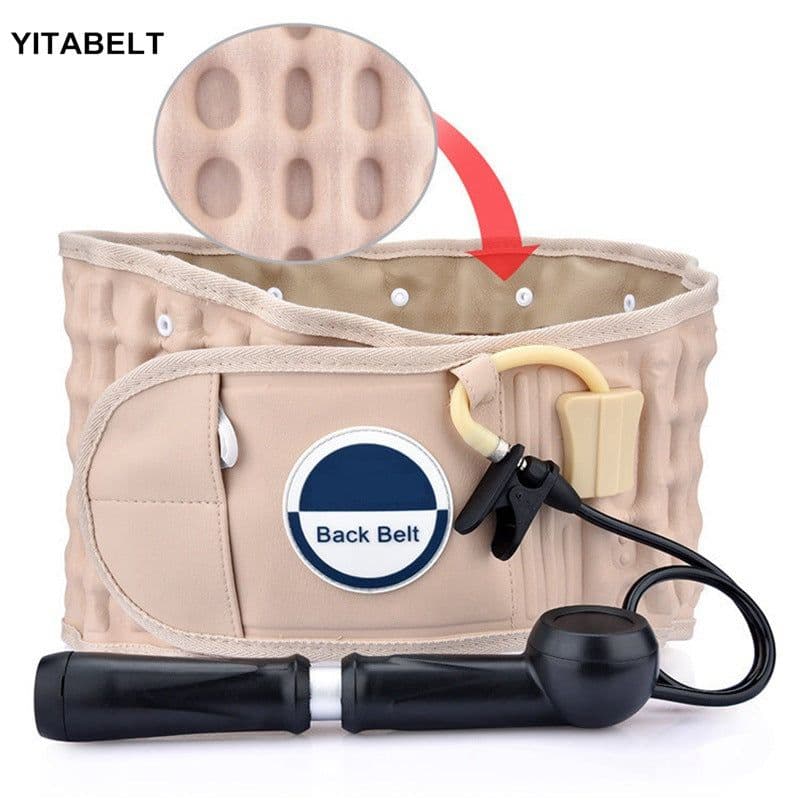 image-Inflatable Lumbar Traction Belt Air Decompression Back Massager