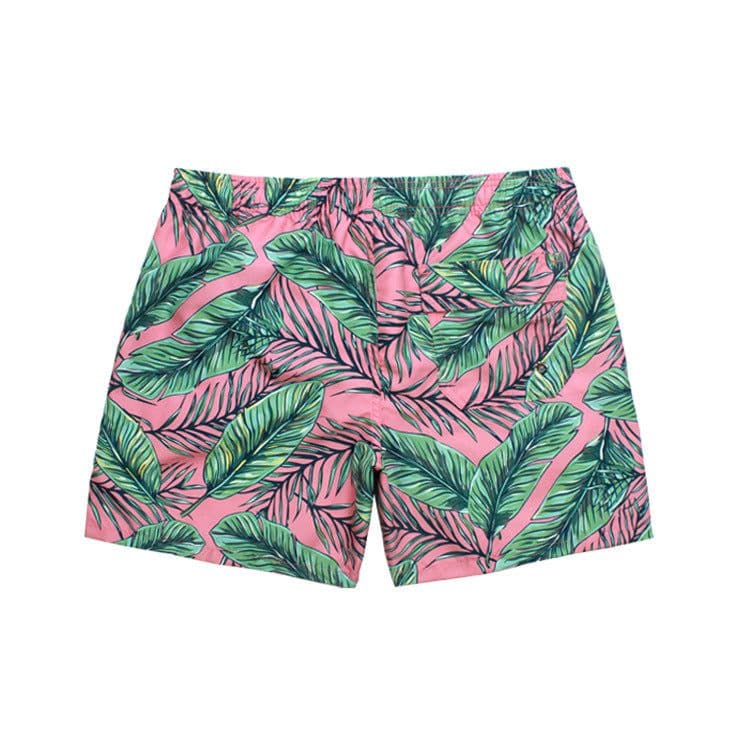 image-Chetstyle Men's Quick-Dry Beach Shorts with Palm Tree Print