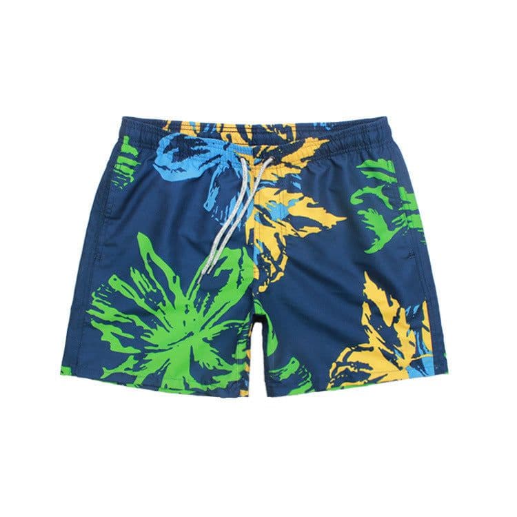 image-Chetstyle Men's Quick-Dry Beach Shorts with Palm Tree Print