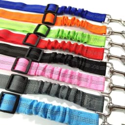 image-Pet Car Safety Seat Belt with Reflective Elastic Dog Leash