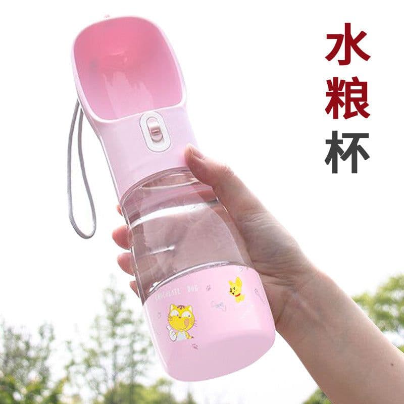 image-Portable Pet Water Bottle 400ML - Dog Cat Travel Drinking Cup