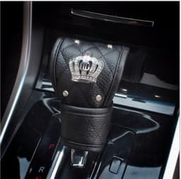 image-Crown Seat Belt Shoulder Pad with One-Button Start Ring Black