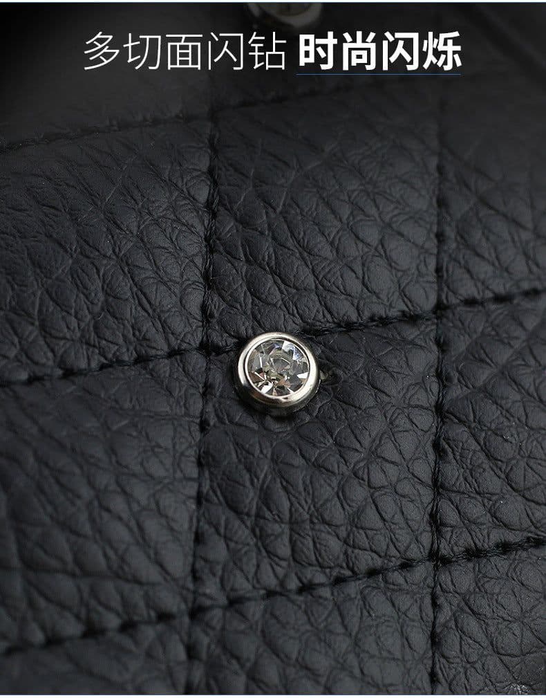 image-Crown Seat Belt Shoulder Pad with One-Button Start Ring Black