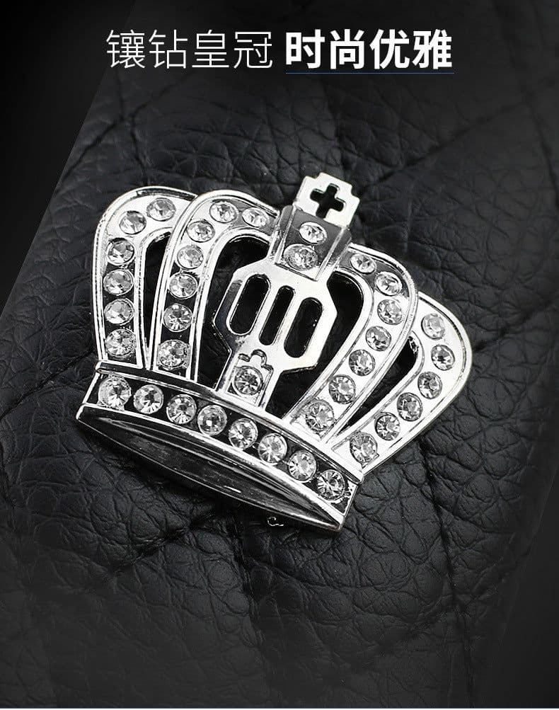 image-Crown Seat Belt Shoulder Pad with One-Button Start Ring Black