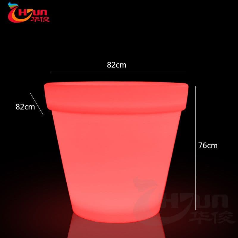 image-Huajun LED Luminous Flower Pot Round Waterproof IP65 Rechargeable