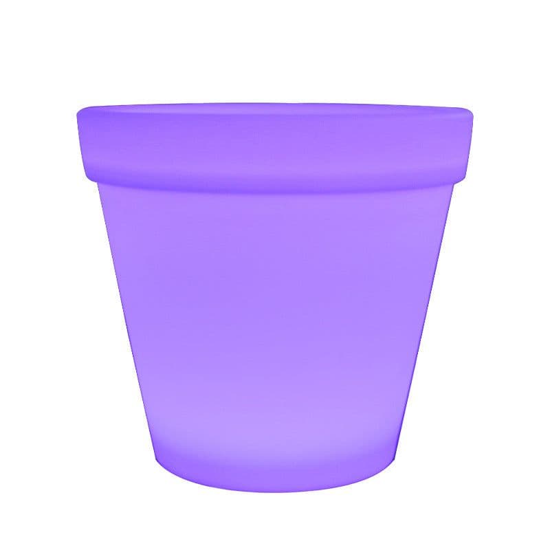 image-Huajun LED Luminous Flower Pot Round Waterproof IP65 Rechargeable