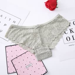 image-Women's Low-Waist Lace Ice Silk Seamless Panties