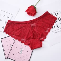 image-Women's Low-Waist Lace Ice Silk Seamless Panties