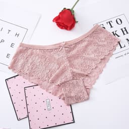 image-Women's Low-Waist Lace Ice Silk Seamless Panties