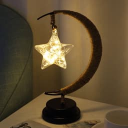 image-LED Star Moon Night Light Battery Powered Decorative Lamp