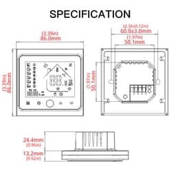 image-MoesHouse Smart WiFi Thermostat with App Control