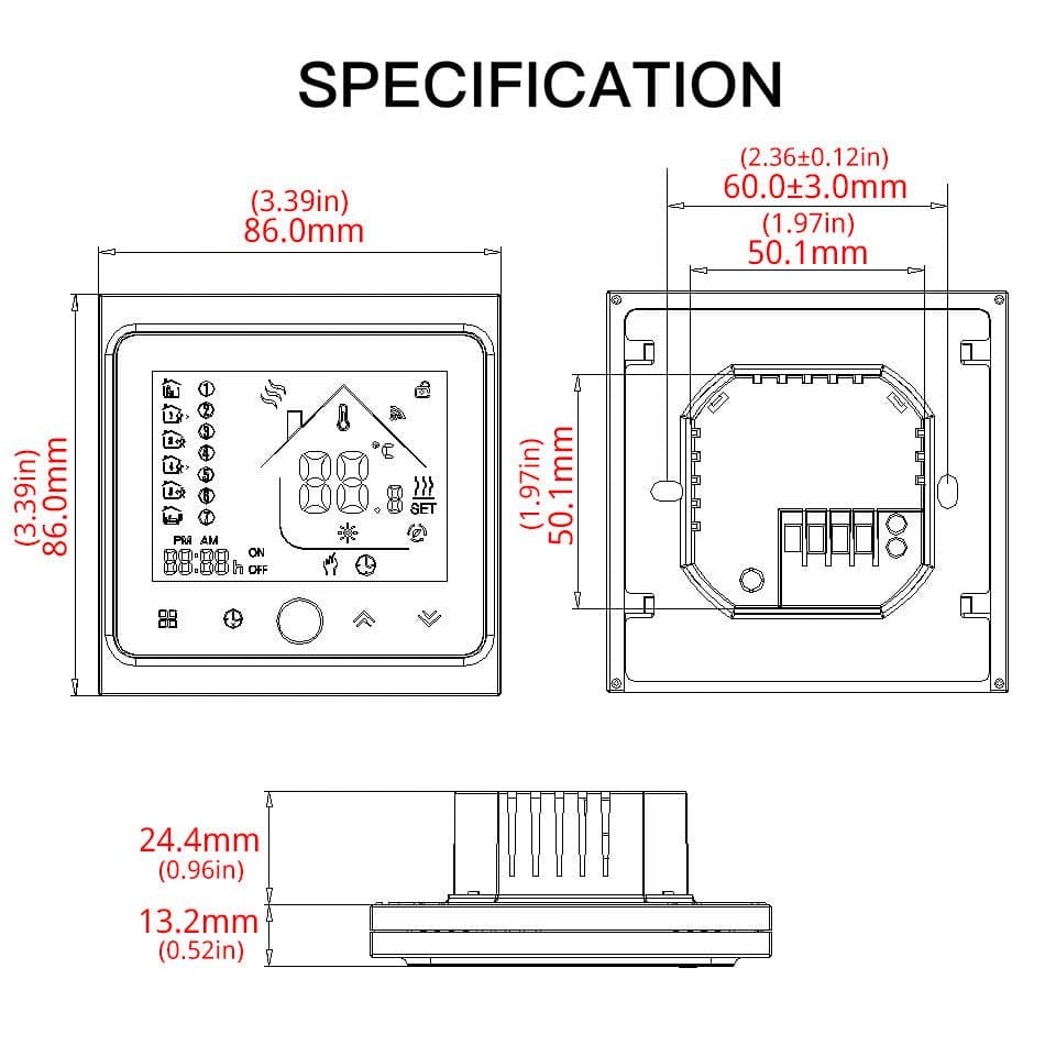 image-MoesHouse Smart WiFi Thermostat with App Control