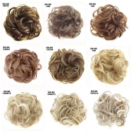 image-Messy Curly Hair Scrunchie - Synthetic Fiber Hair Tie