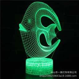 image-Shark Jellyfish 3D LED Night Light Creative Table Lamp