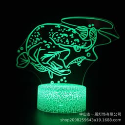 image-Shark Jellyfish 3D LED Night Light Creative Table Lamp