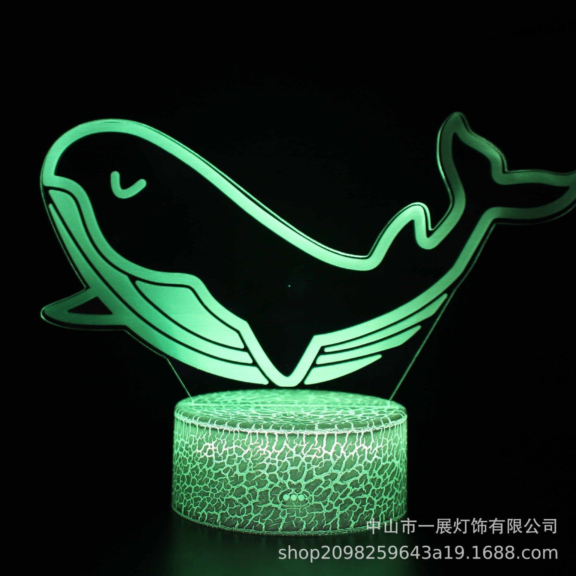 image-Shark Jellyfish 3D LED Night Light Creative Table Lamp