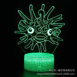 image-Shark Jellyfish 3D LED Night Light Creative Table Lamp